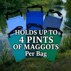 Fishing Maggot Bag High Quality & Durable Plain / Carp Fishing + Free Uk P&P