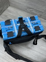 Evolution Outdoor S36005-EV Drift Blue/Black Fishing Tackle Sling Bag w/ Trays