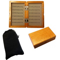 Wooden Fly Box Hand Made Premium Fishing Tackle Box Size M