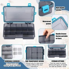 6 Pack Fishing Tackle Boxes Waterproof 3600 & 3700 Tackle Trays W/ Removable