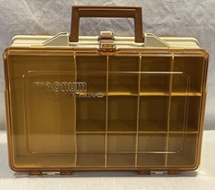 Vintage MAGNUM By PLANO Double Sided Portable Fishing Tackle Box Organizer 1126