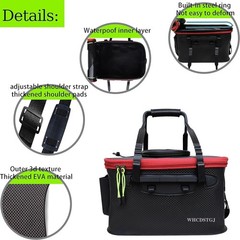 Fishing Bucket, Multifunctional Foldable Portable Fishing Bucket, EVA Fish Bucke