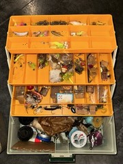 VTG Rebel 600 3 Tray Tackle Box & VTG Union Tackle Box, With Contents READ