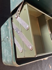 Vintage Grip-Loc Green Metal Tackle Box, Walton Products USA- w/ Key | FREE S&H
