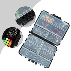 Fishing Tools Kit 140pcs with Swivels Beads Pins Center Pass for Fishing Setup